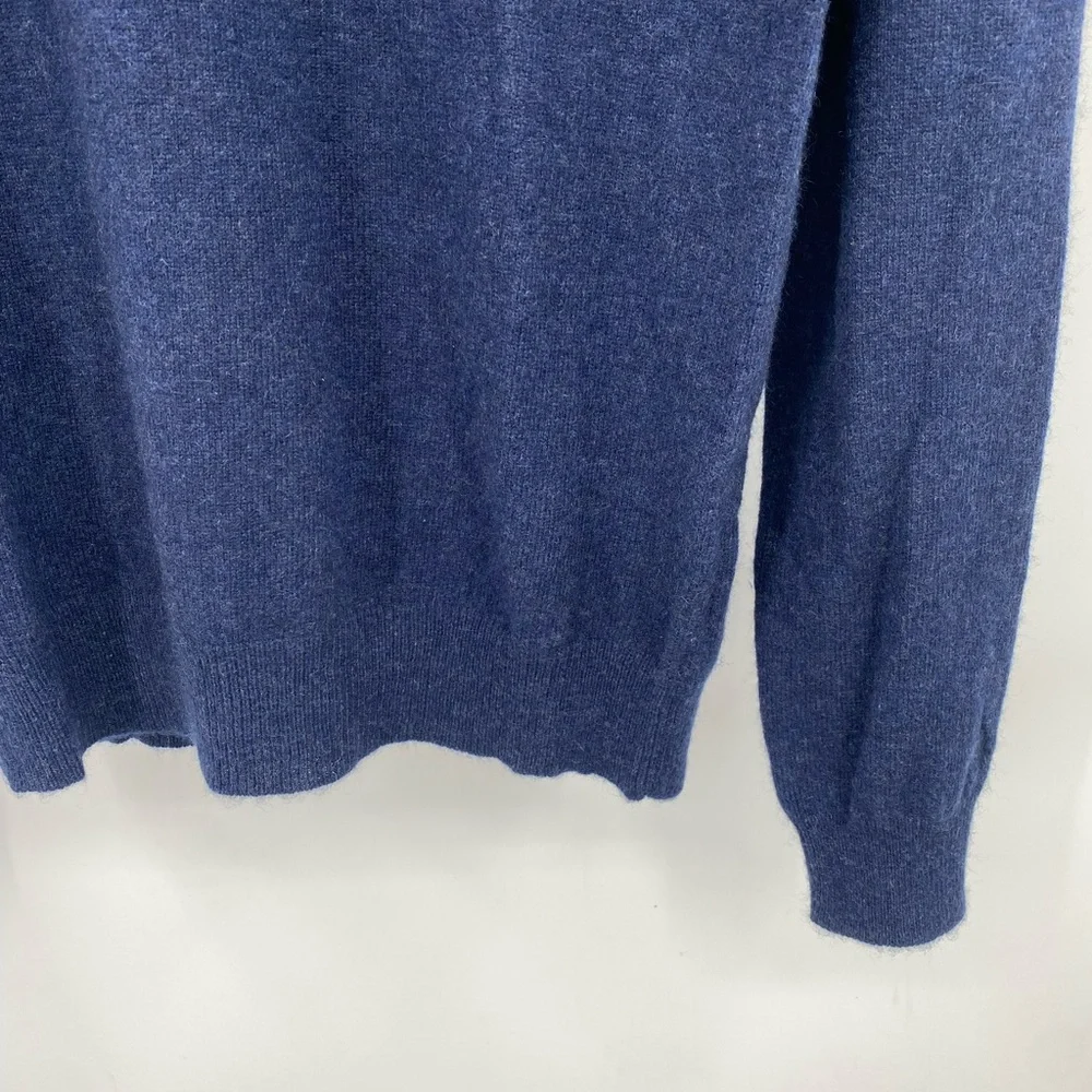 NWT Tasso Elba Men's 100% Cashmere Henley Sweater Navy Size S